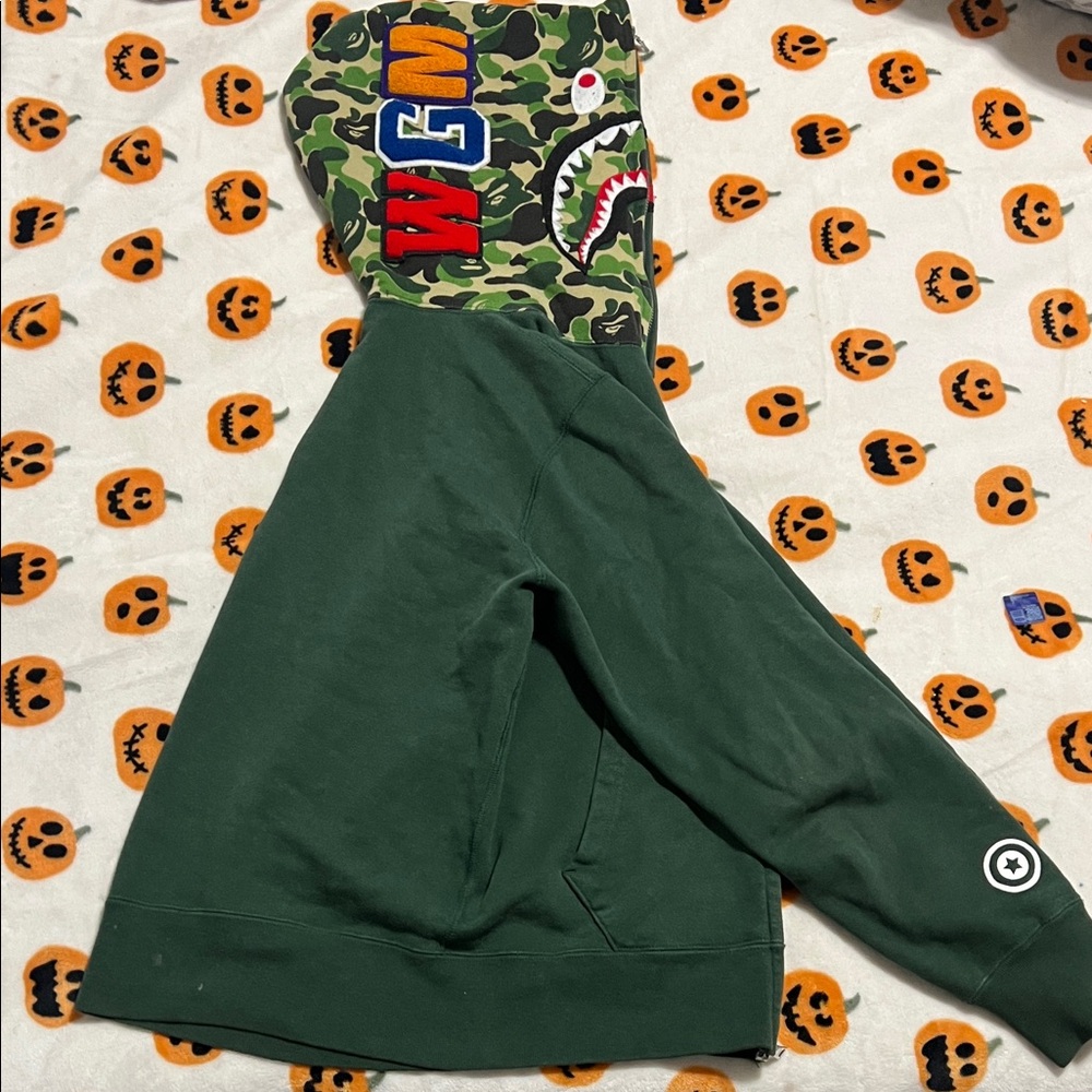 Green Camouflage bape Hoodie